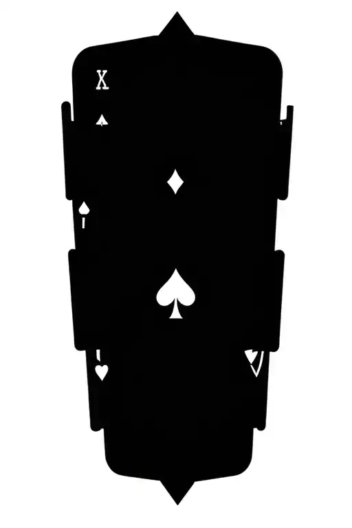 deck of cards being shuffled tattoo design idea