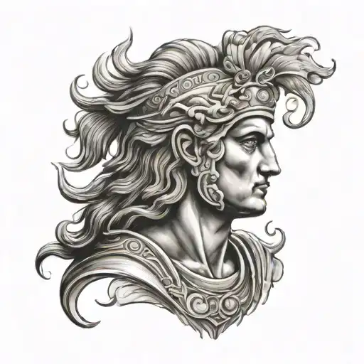 alexander the great tattoo design idea
