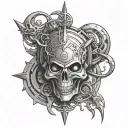 cyber sigilism tattoo design idea