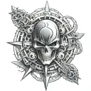 cyber sigilism tattoo design idea