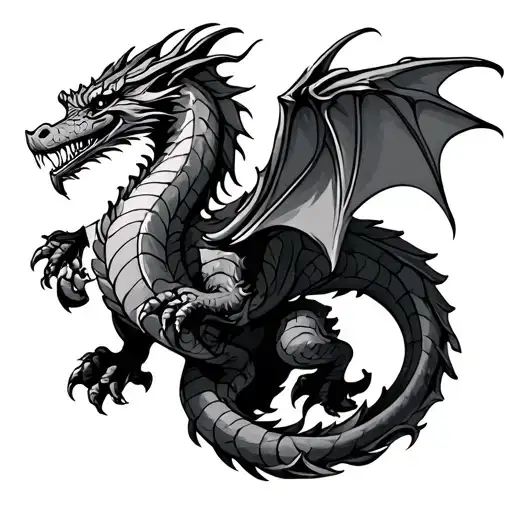basic irish dragon forearm tattoo tattoo design idea