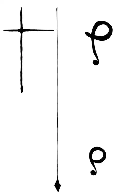 cross of 3 nails with semicolon and 1 Peter 4:8 tattoo design idea