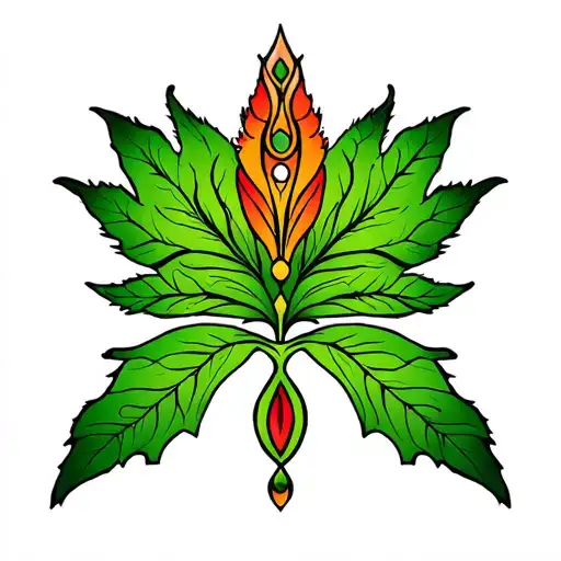 "Aarti" Leaf tattoo design idea