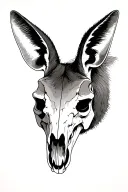 australia kangaroo skull tattoo design idea