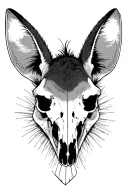 australia kangaroo skull tattoo design idea