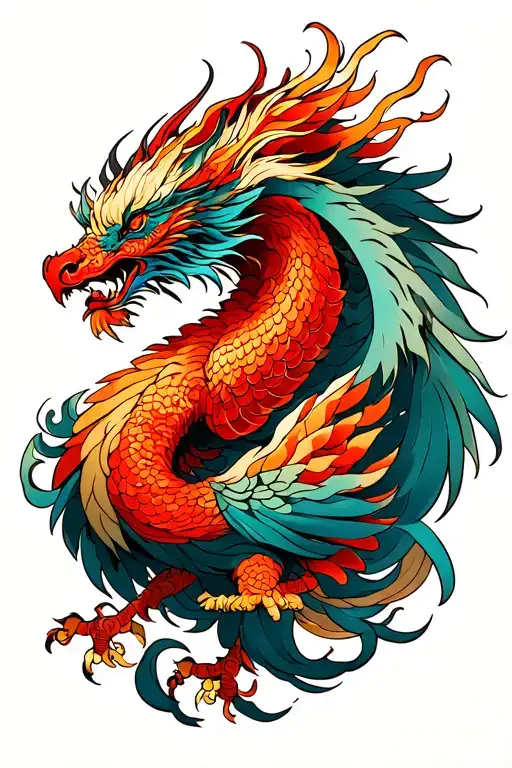 dragon phoenix tattoo design tattoo design idea