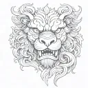 foo dog tattoo design idea