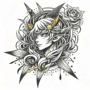 anime manga flash tattoo tattoo design idea