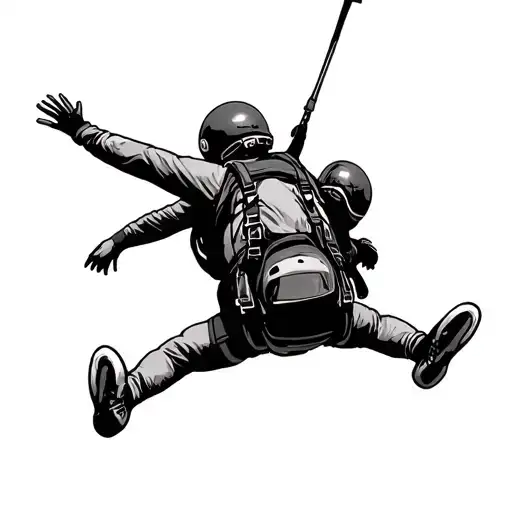 Skydiving tattoo design idea
