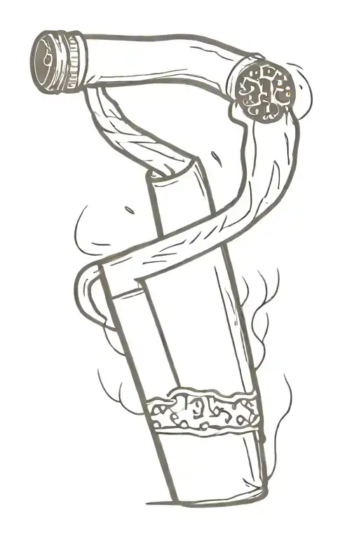 cigarette butt tattoo design idea
