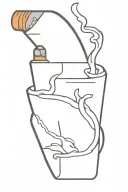 cigarette butt tattoo design idea