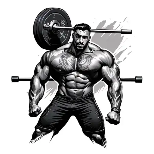 Powerlifting tattoo design idea