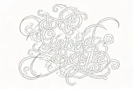 Do not go gentle cursive tattoo design idea