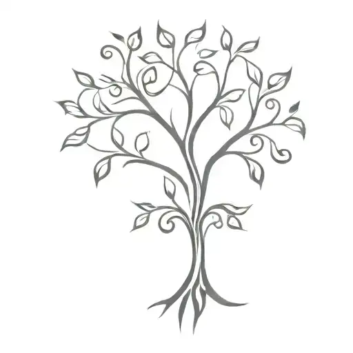 fluer de lis family tree intertwined tattoo design idea
