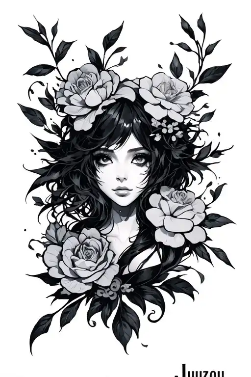 Juuzou black stitches tattoo design idea