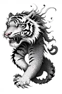 Tiger and Dragon tattoo design idea
