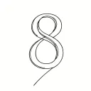 number 8 tattoo design idea