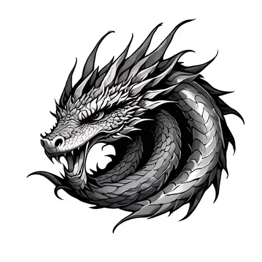 Jormungandr yggsrasil tattoo design idea