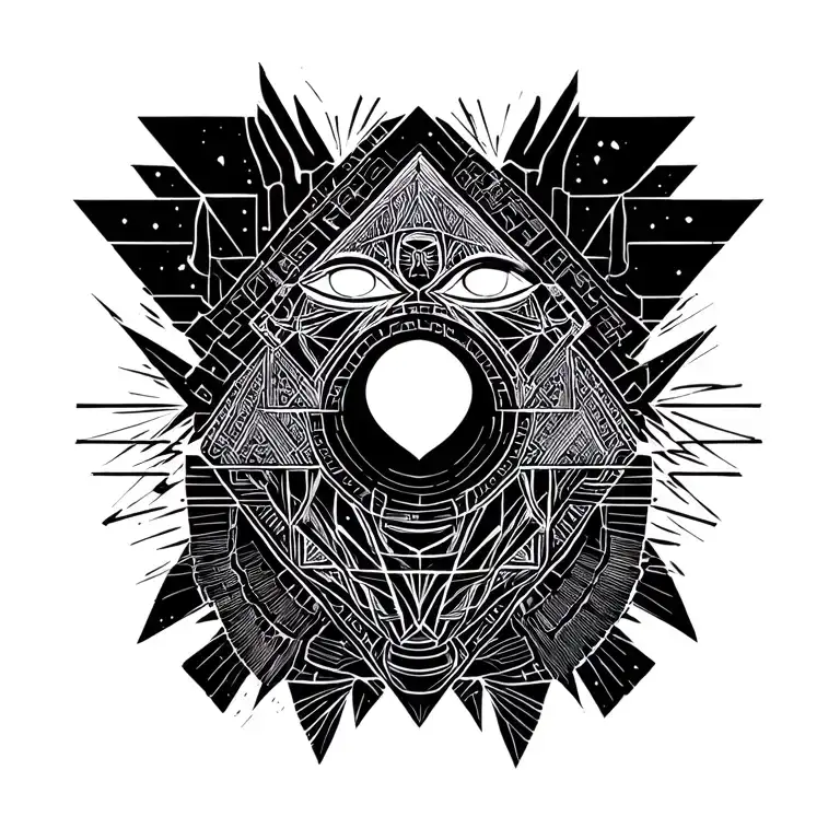 spacetime, love and eternity and use egyptian gods,  burning man and madmax like  tattoo design idea