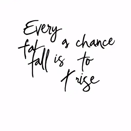 every fall is a chance to rise tattoo design idea