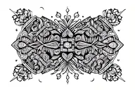 Old Slavic patterns tattoo design idea