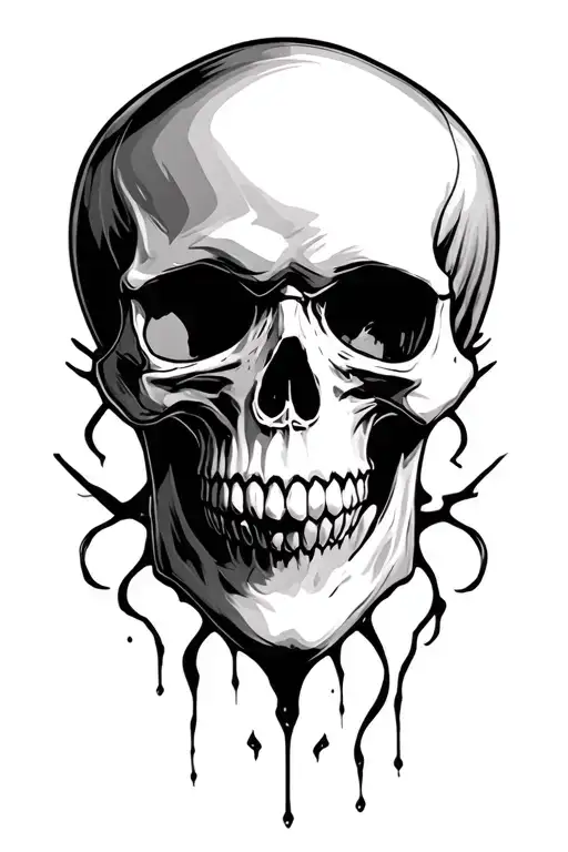 skull 7 deadly sins tattoo design idea