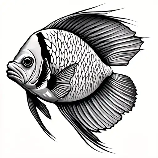 Gorilla Angelfish tattoo design idea