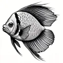 Gorilla Angelfish tattoo design idea
