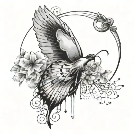 Something that has a deep meaning, includes music, heartbreak, strength, the things that hurt you make you stronger tattoo design idea