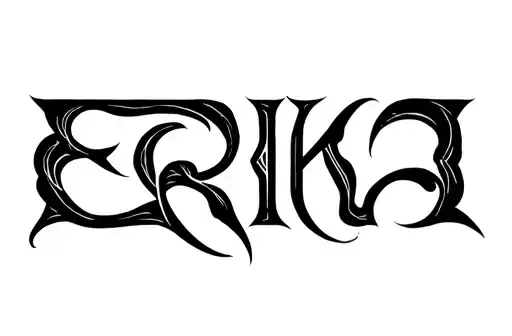 "Erika" tattoo design idea