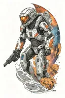 mass effect space themed tattoo tattoo design idea