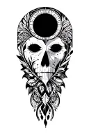 negative space blackout blackwork patterns tattoo design idea