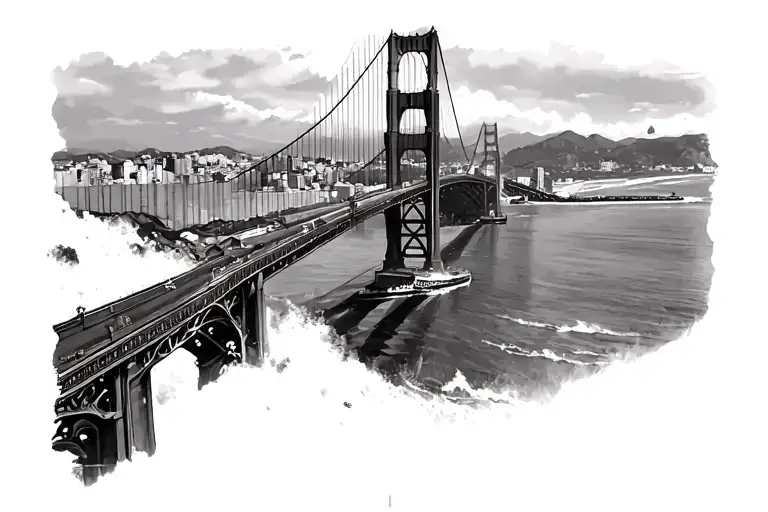 Golden Gate tattoo design idea