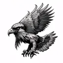 Hawk Valhalla spartan tattoo design idea