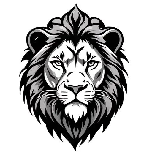 simple lion head fine line tattoo tattoo design idea