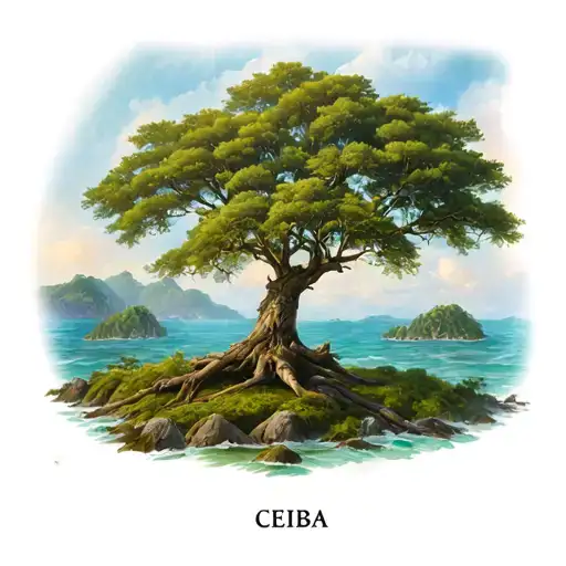 Ceiba Tree tattoo design idea