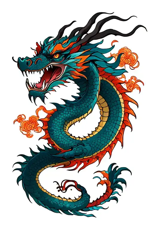 Dragon tattoo design idea