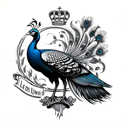 Leeds United Peacock tattoo design idea