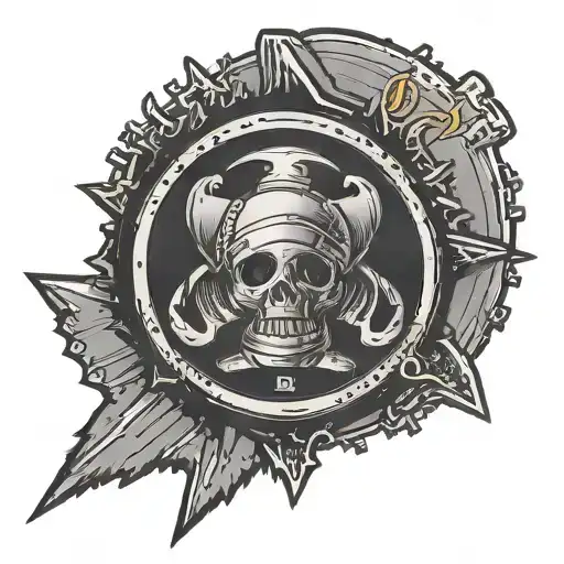 radiation warning sign with a screw an stalker written in russian tattoo design idea