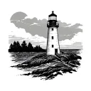 light house tattoo design idea