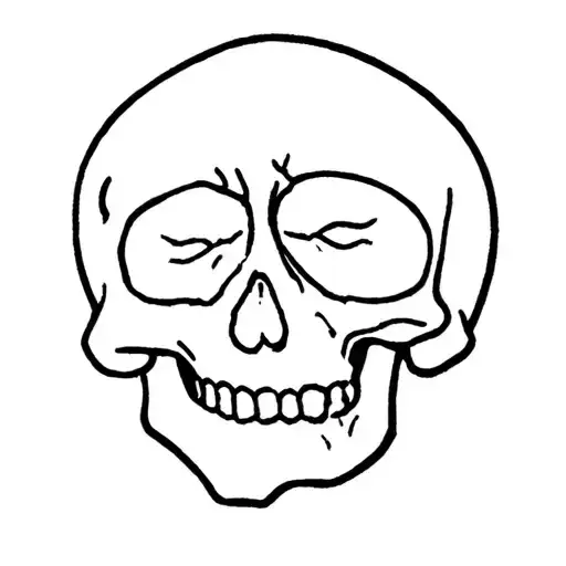 The skull is now sad, sad guy and threw down making negative for a sign written Black Ink.ai tattoo design idea
