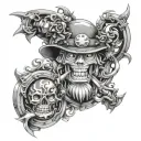3d2y von onepiece tattoo design idea