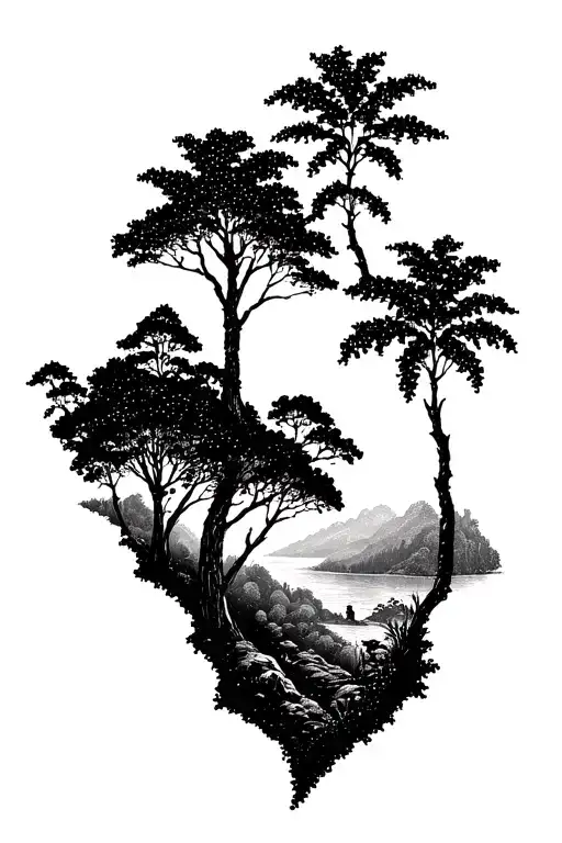 colombia landscape nature inspired tattoo tattoo design idea