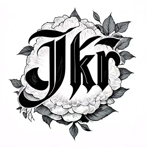 Stylish Jkr Font tattoo design idea