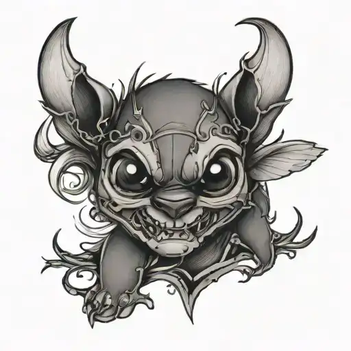 small stich tattoo design idea