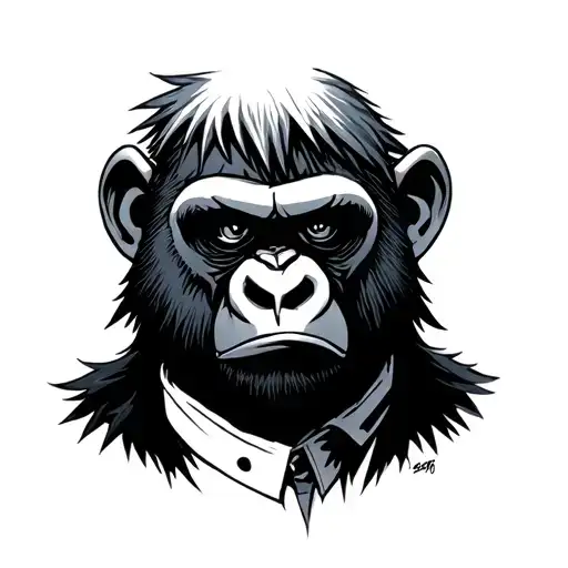 Gorillaz tattoo design idea