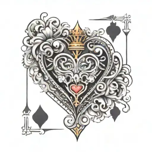 jack of hearts tattoo design idea