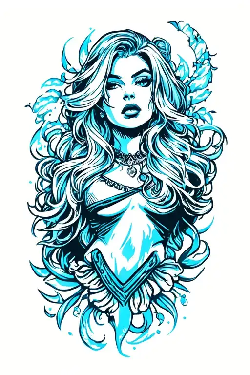 Virgo tattoo design idea