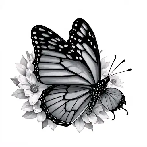 happiness is a butterfly tattoo design idea
