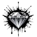 blood-stained diamond tattoo design idea